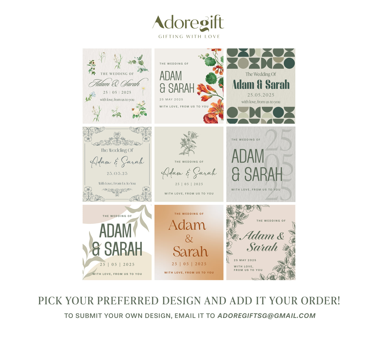 Adorecare: Customized Stickers