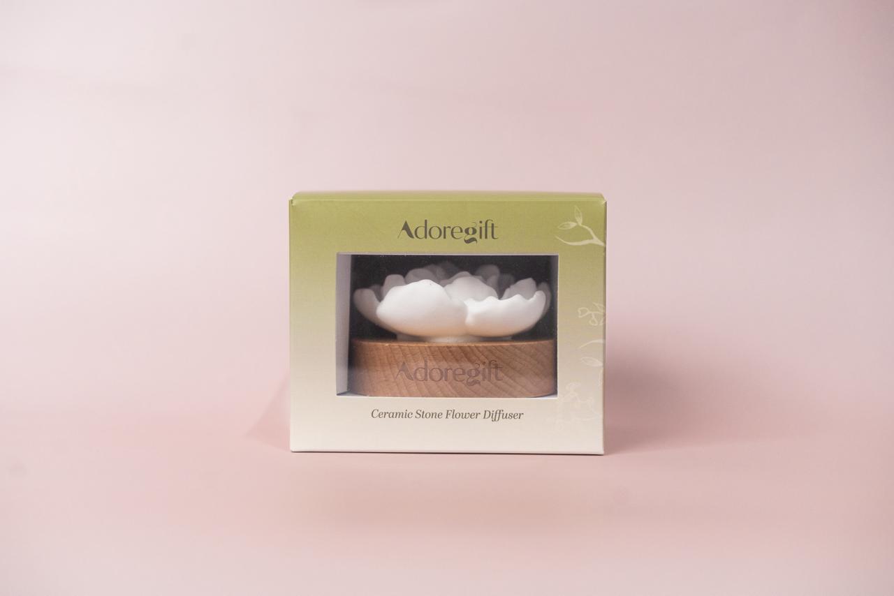 Adorebloom Clay Flower Diffuser: Clean Cotton